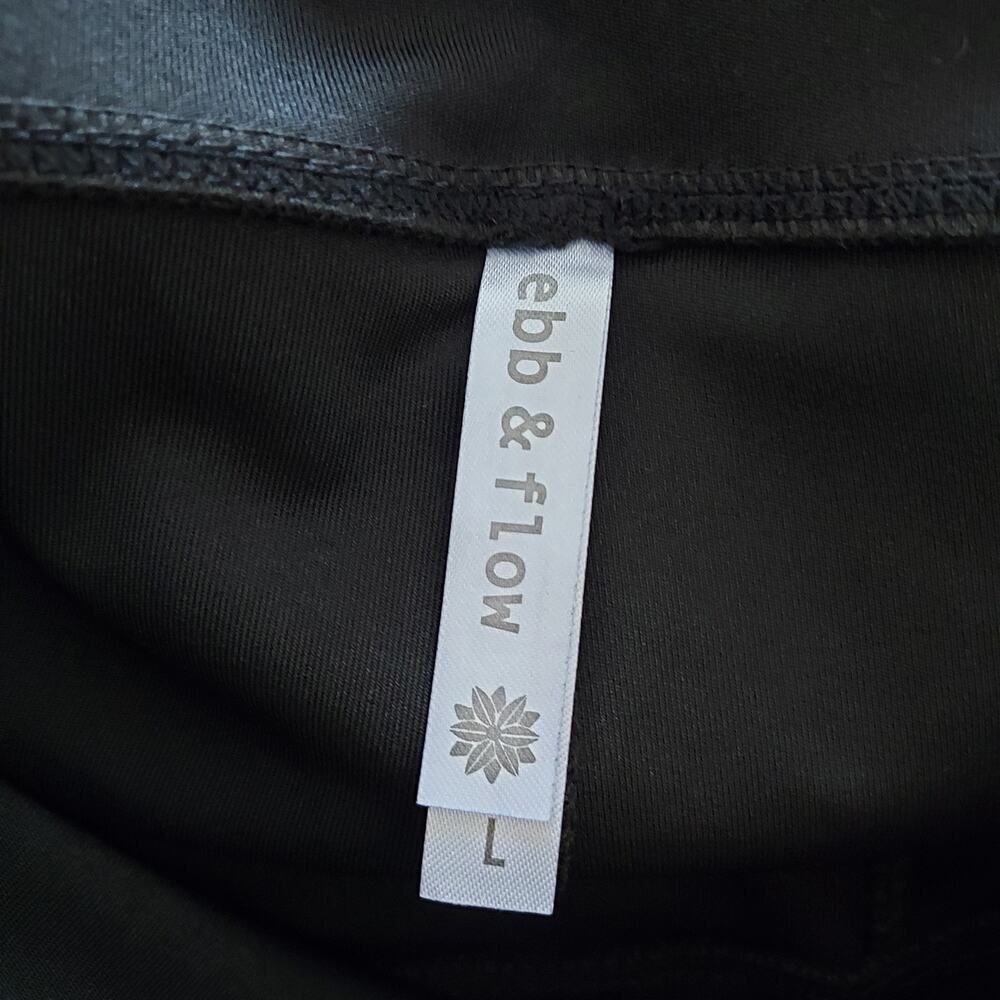 NEW Ebb & Flow Black Stretch Biker Shorts Size L - Picture 5 of 5